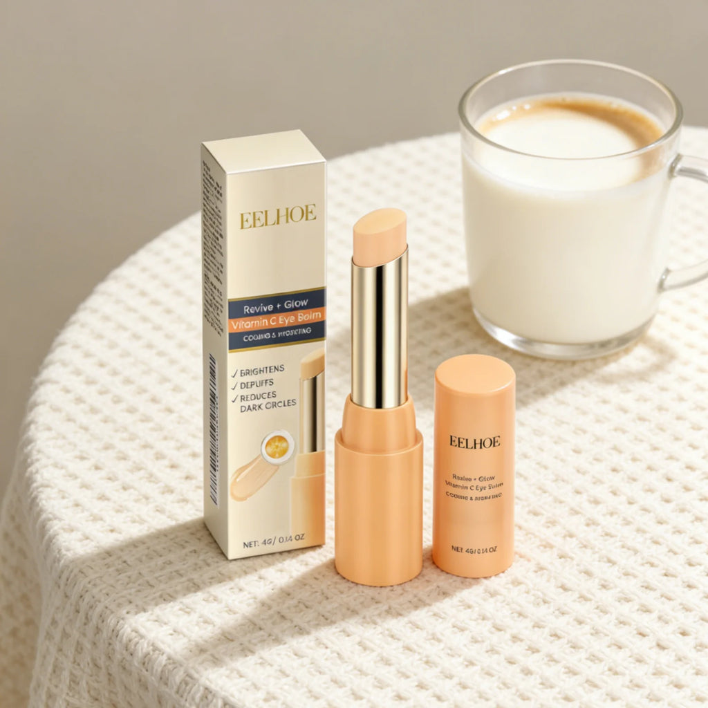 EELHOE Vitamin C Eye Balm Long Lasting Moisturizing Lifting Skin Rejuvenation Deep Nourishment Anti Puffiness Eye Serum Stick Oasis Select