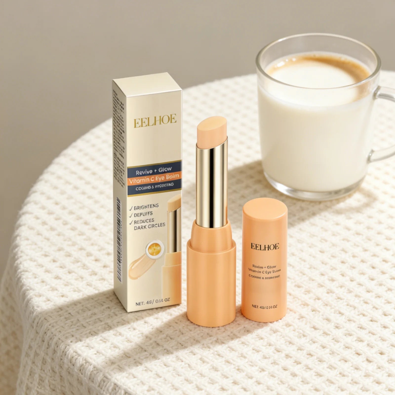 EELHOE Vitamin C Eye Balm Long Lasting Moisturizing Lifting Skin Rejuvenation Deep Nourishment Anti Puffiness Eye Serum Stick Oasis Select