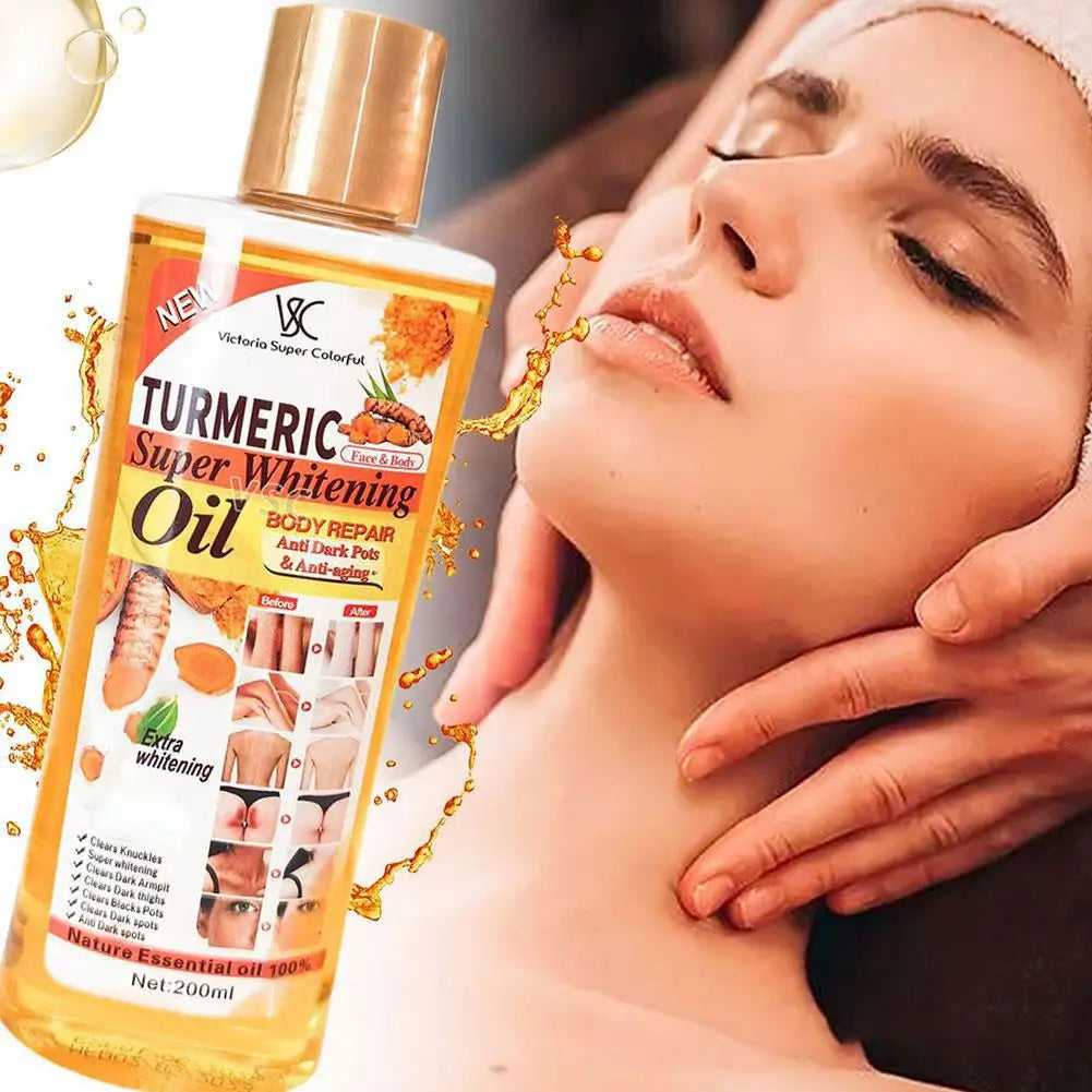 200ml Turmeric Remove Dark Spots Essential Oil For Women Moroccan Ginger Anti Wrinkle Serum Men Whitening Moisturizing Skin Care Oasis Select