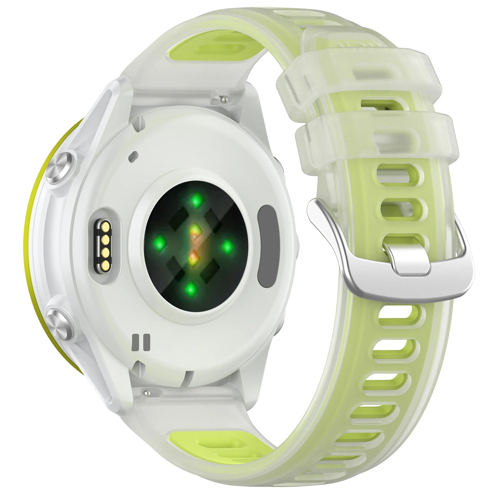 Two-Tone Silicone Strap for Garmin – 22mm & 20mm Quick Release Watch Band Strap Oasis Select green 20mm