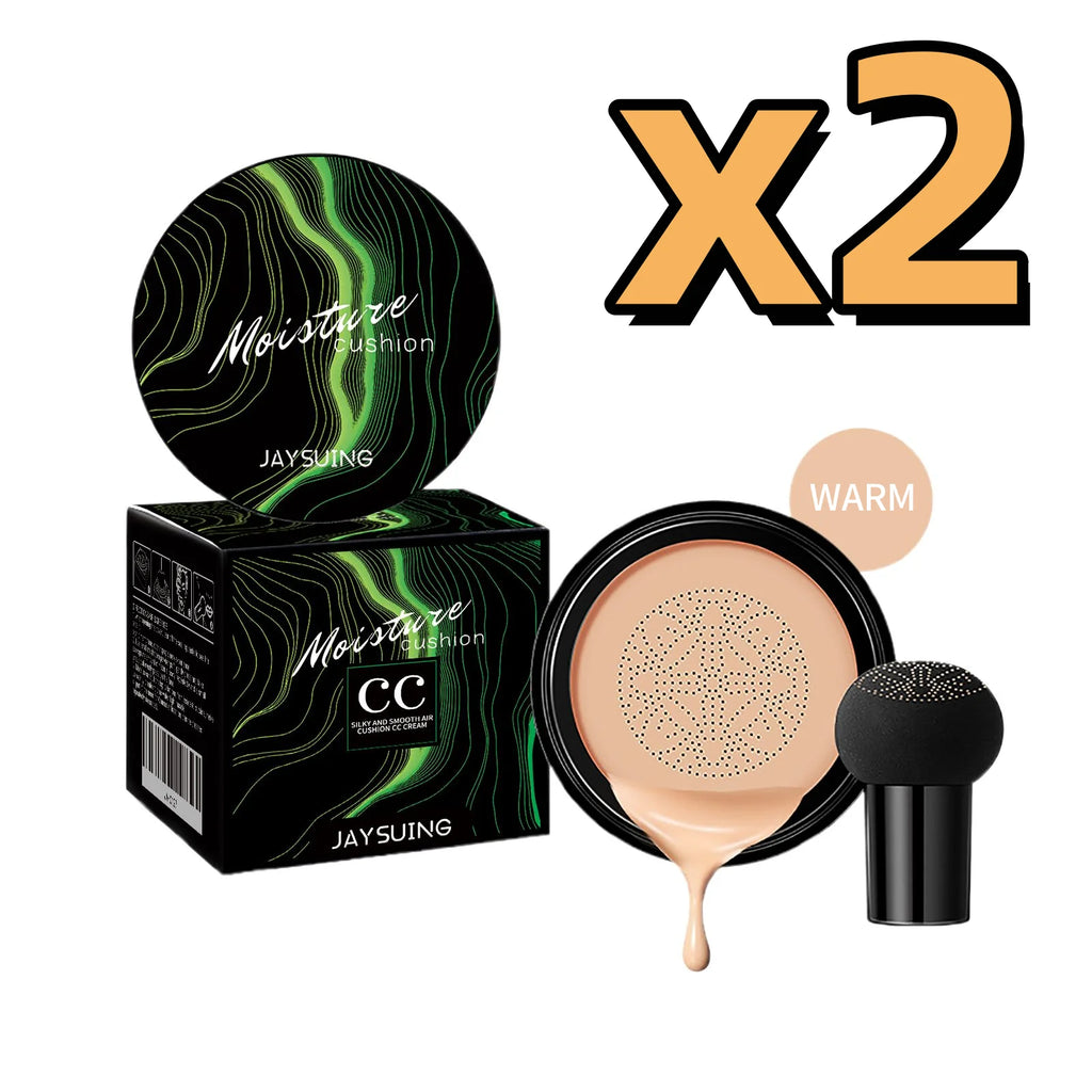 Lightweight Mushroom Head Air Cushion High Cover Oil Control Brighten Skin Tone Hide Dark Circle Blemish Facial Concealer Makeu Oasis Select Natural Tone X 2PCS