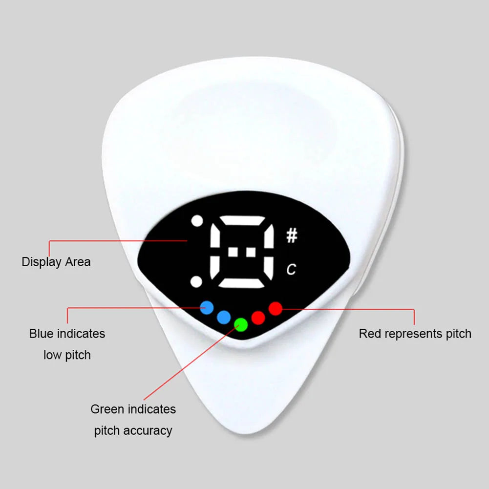 2-in-1 Guitar Picks Tuner Tunning Guitar Tuners Pick For Acoustic Electric Guitar Bass Mandolin Without Battery Guitar Parts Oasis Select