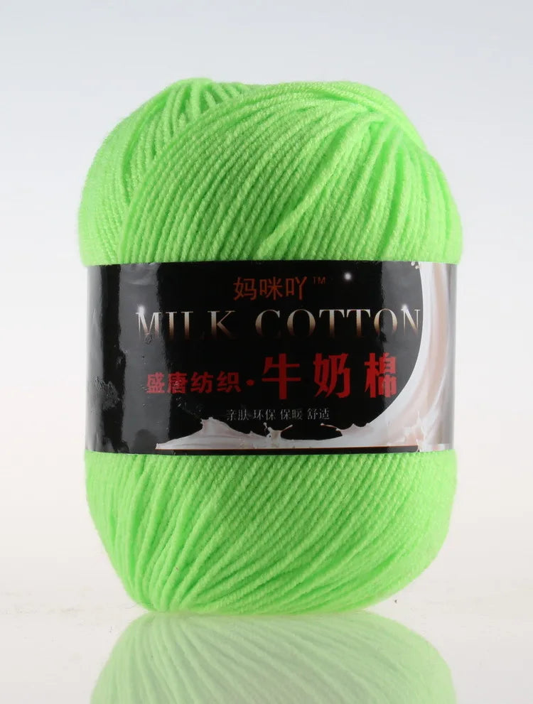 DIY Three Strands Graded Section Dyed Wool Medium Fine Cotton Thread