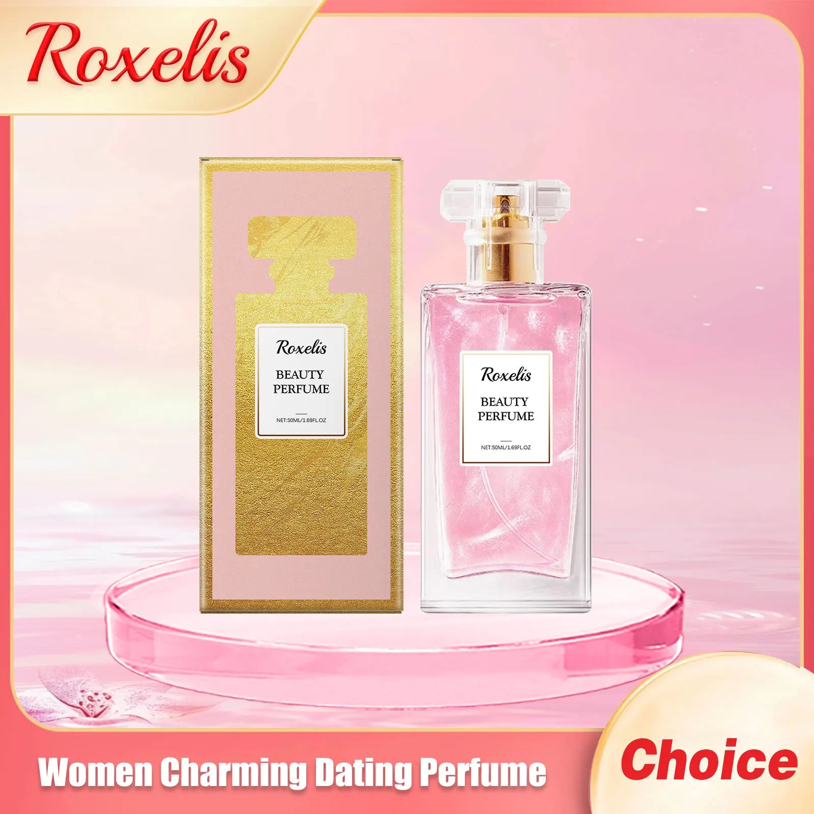 Roxelis Women's Floral EDT Perfume | Long-Lasting 50ml Bottle
