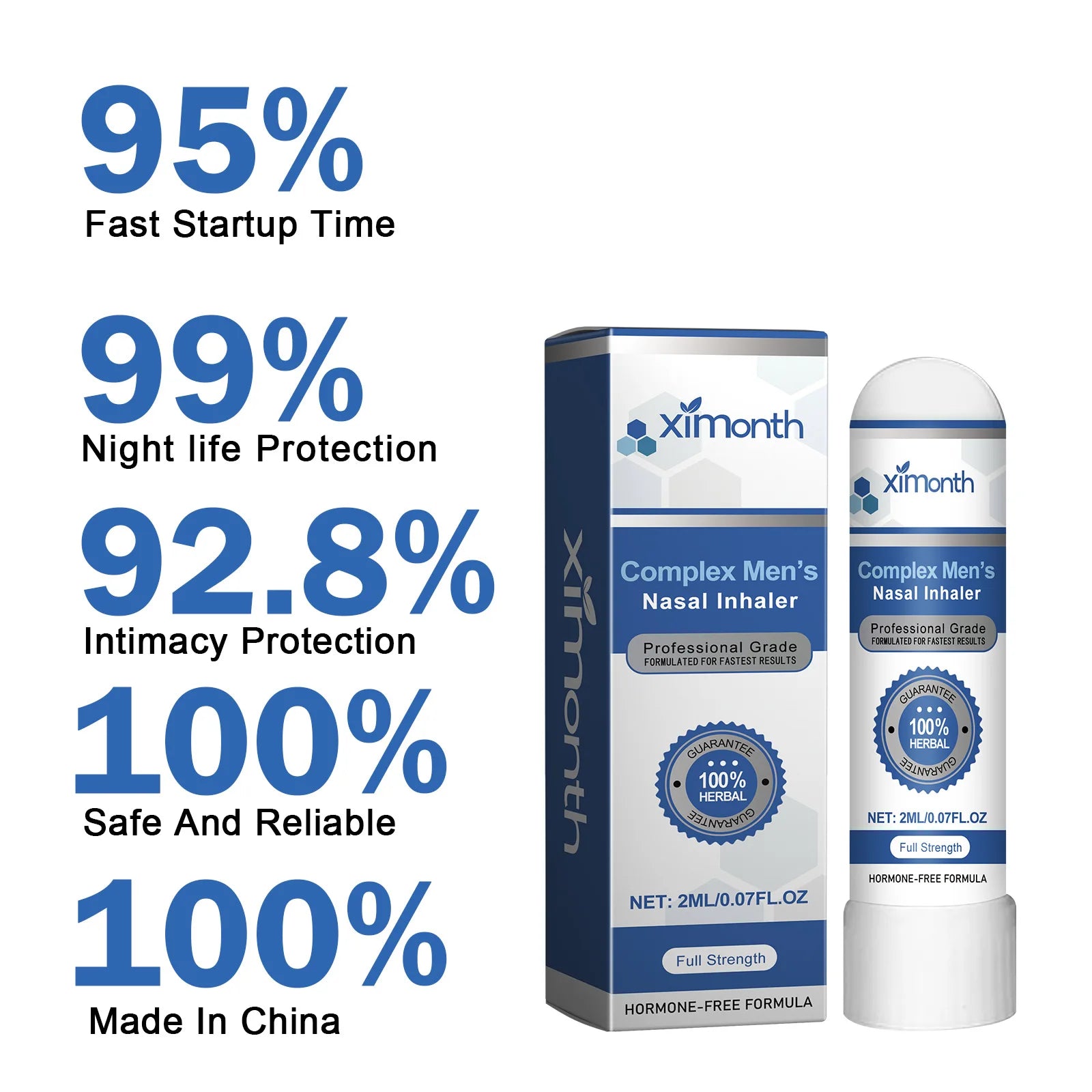 Ximonth Men's Energy Nasal Inhaler – Anti-Fatigue Vitality Boost Men's Nasal Inhaler Oasis Select