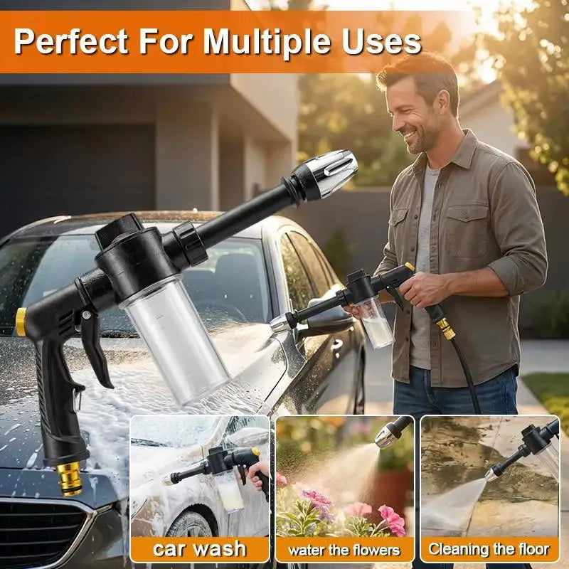 High Pressure Car Wash Gun, RV Cleaning Foam Kettle, Garden Hose Nozzle Shower Multi Watering Tool Oasis Select Default Title