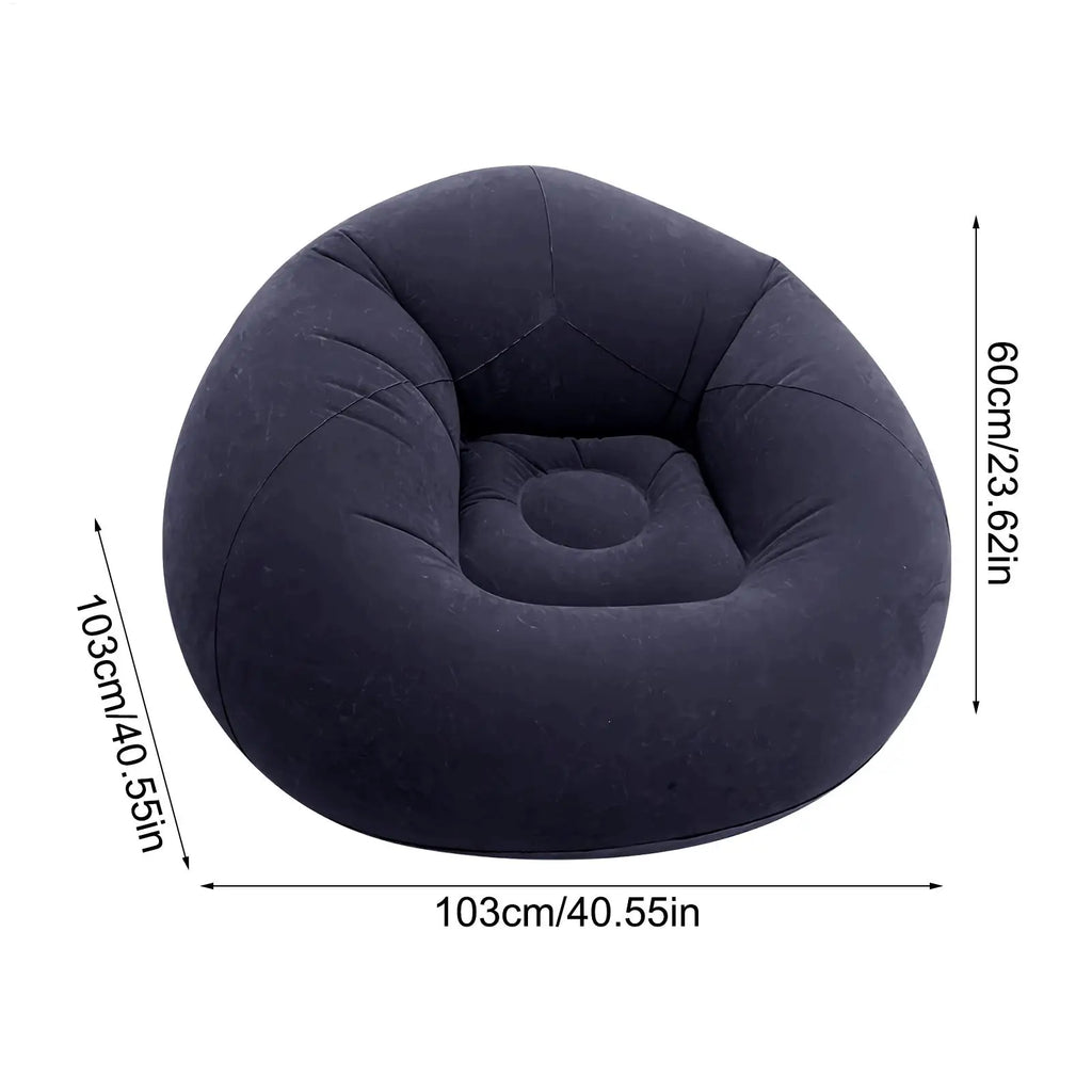 Inflatable Lazy Sofa Folding Portable Pvc Inflatable Air Chair for Living Room Outdoor Camping Convenient Beach Lounge Chair