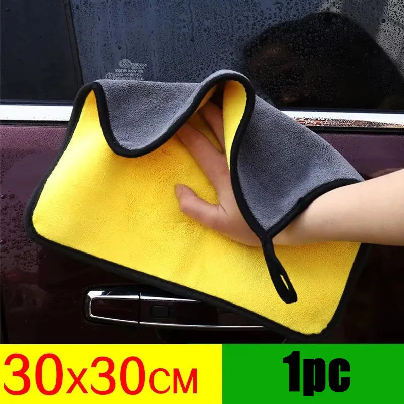 1/3/5Pcs Car Nano Ultra Fiber Cloth Towel Microfiber Car Wash Towel Coral Fleece Towel Car Care Clean Cloth for Car Home Living Oasis Select 30x30-1pc