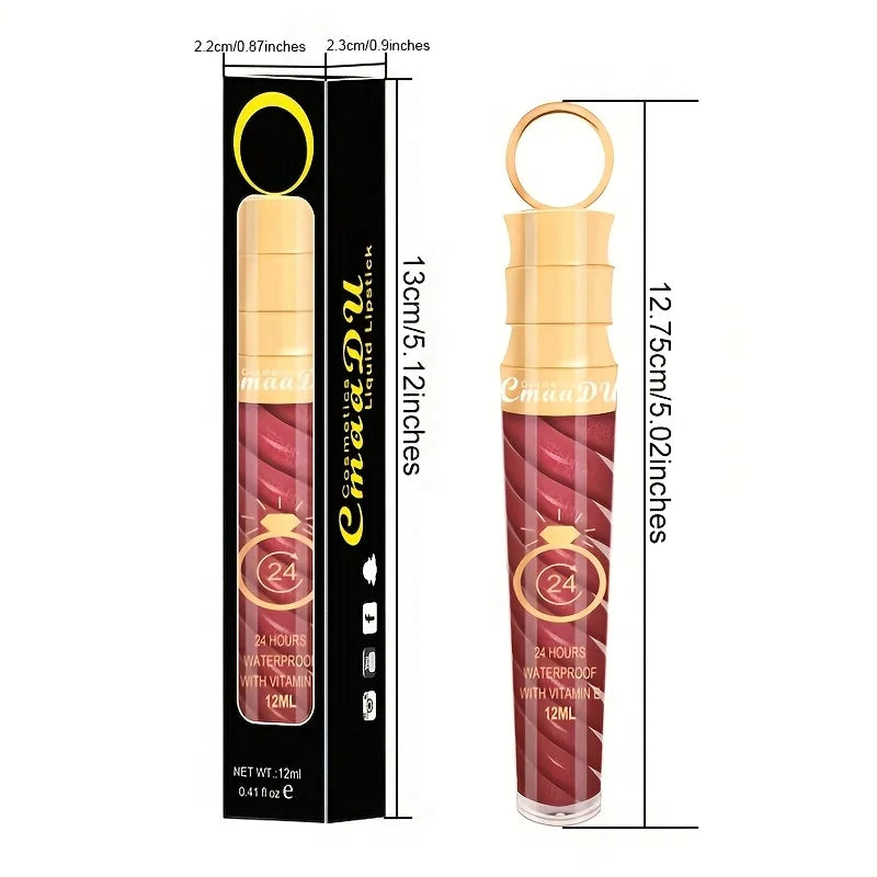 1 Pcs Matte Lip Gloss Waterproof Selection Spiral Glossy Lipstick Long-lasting Non-stick Cup Non-fading Exquisite Gift Oasis Select