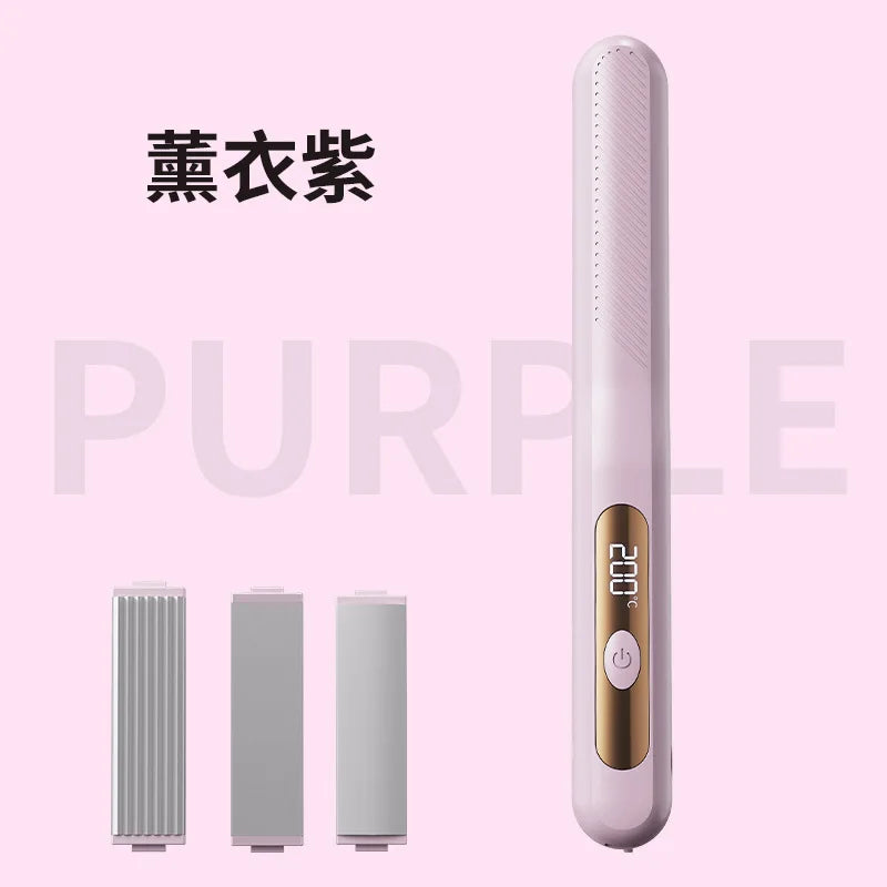 3-in-1 Wireless Hair Straightener & Curling Iron | Interchangeable