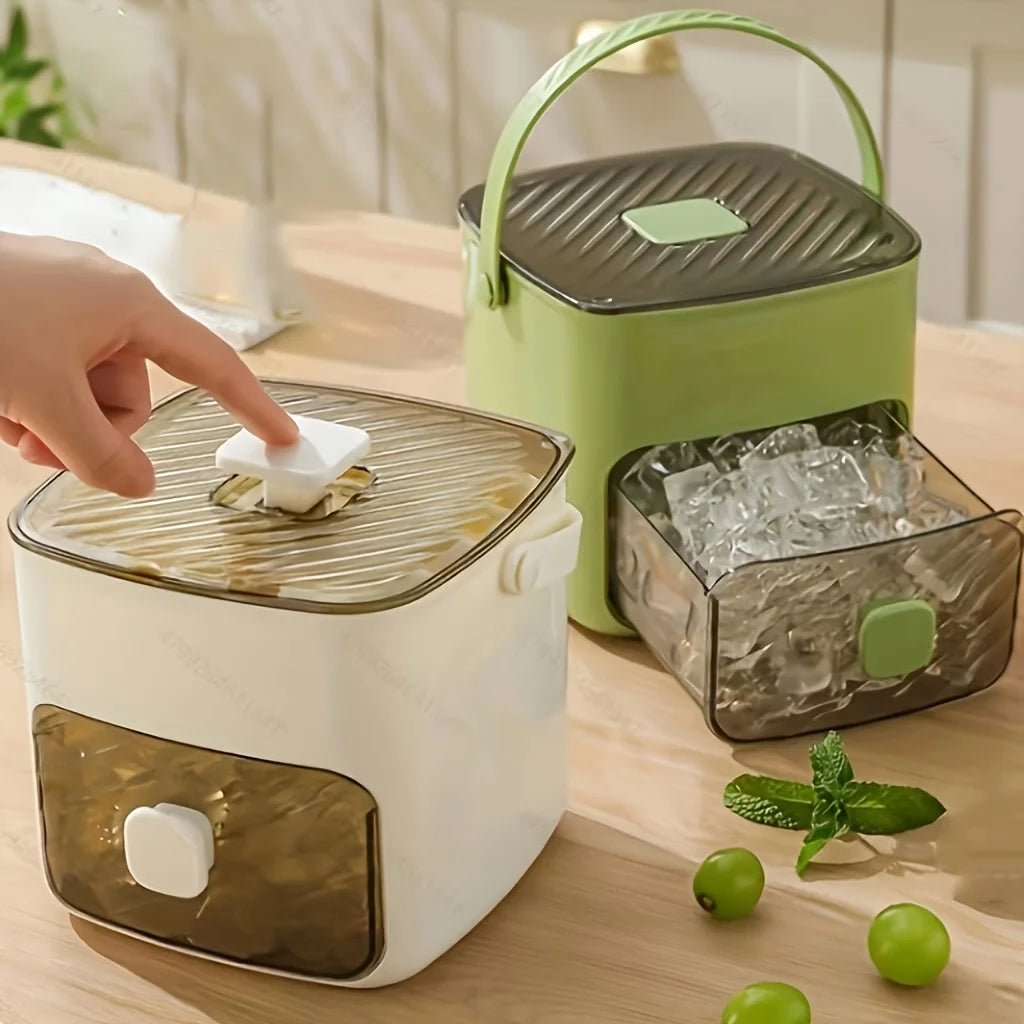 48-Cube Ice Maker with Easy-Press Lid - Double Layer, DIY Frozen Treats & Beverage Essential,kitchen accessories,gadgets Oasis Select