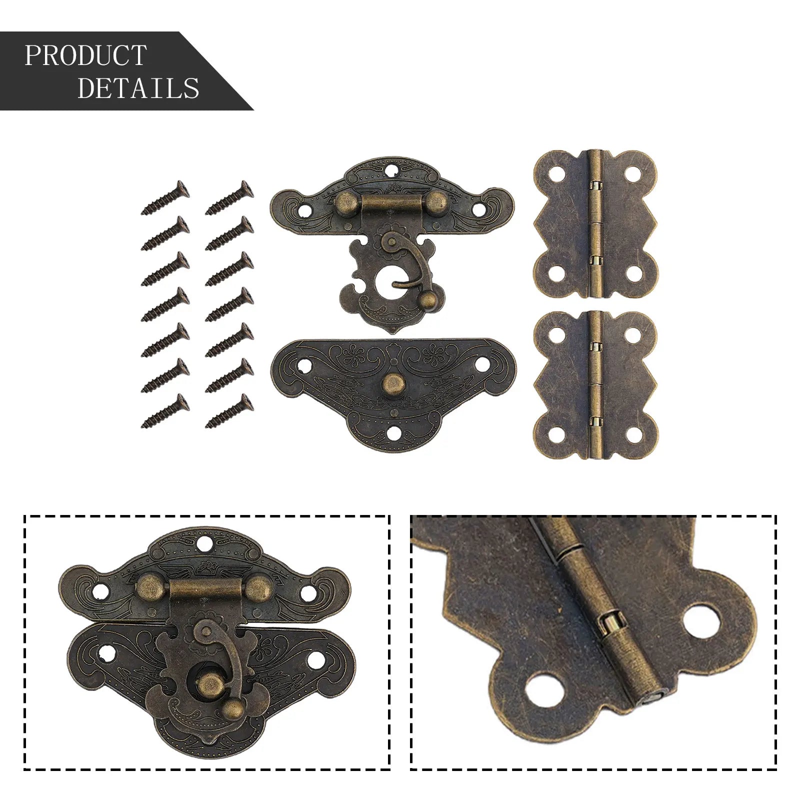 Home Improvement Bronze Cabinet Hinge Furniture Hasp Kits Stylish Hardware Versatile Hinge High-quality Zinc Alloy Oasis Select