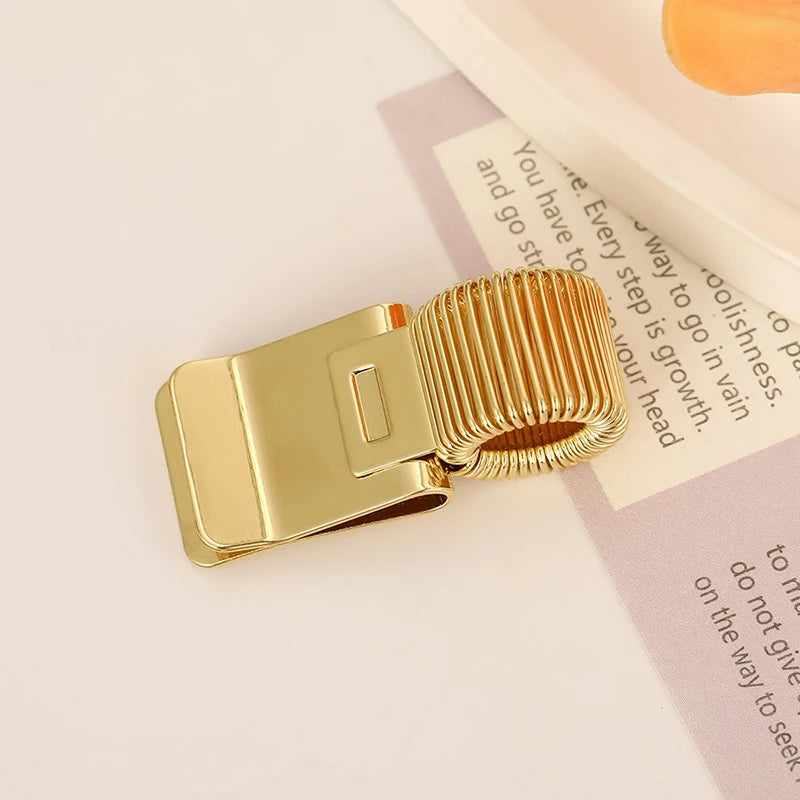 Metal Pen Clip With Spring Creative Gold Retro Spring Clip Student Pen Clip For Notebooks School Oasis Select A2