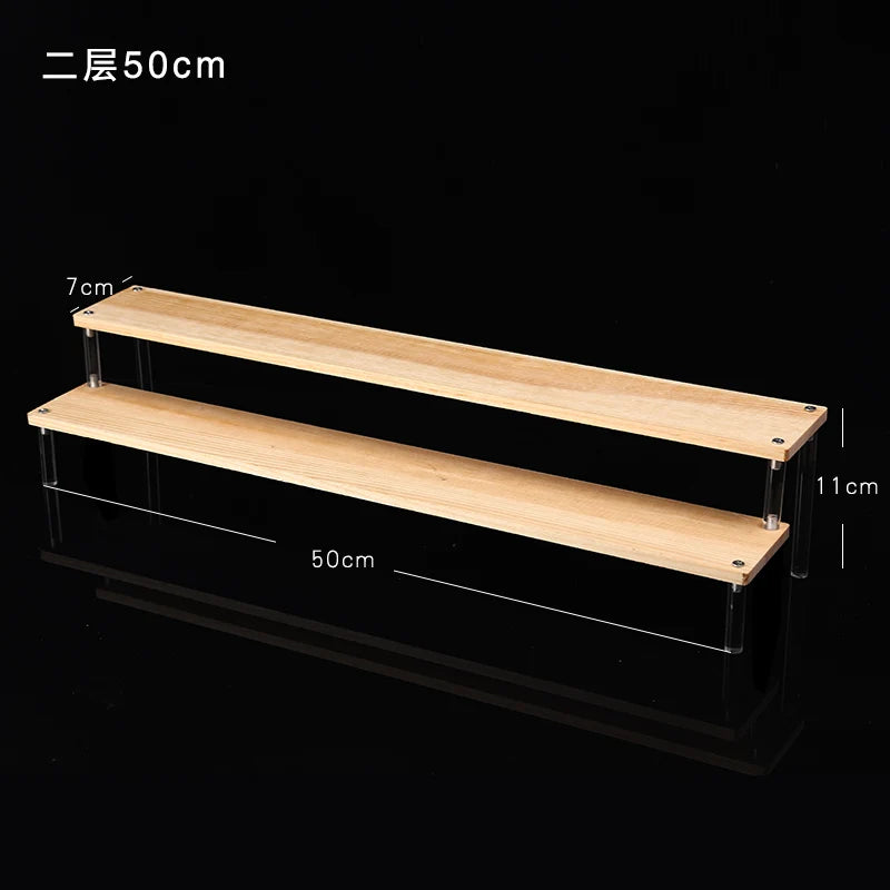 Wooden Multi-Layer Step Display Stand for Figures & Blind Box