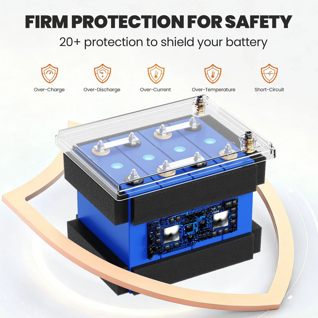 12V 100Ah Lithium Iron Phosphate Battery - 2000-7000 Cycles, Built-in BMS for RV, Solar, Boat, Trolling Motor, UPS Oasis Select