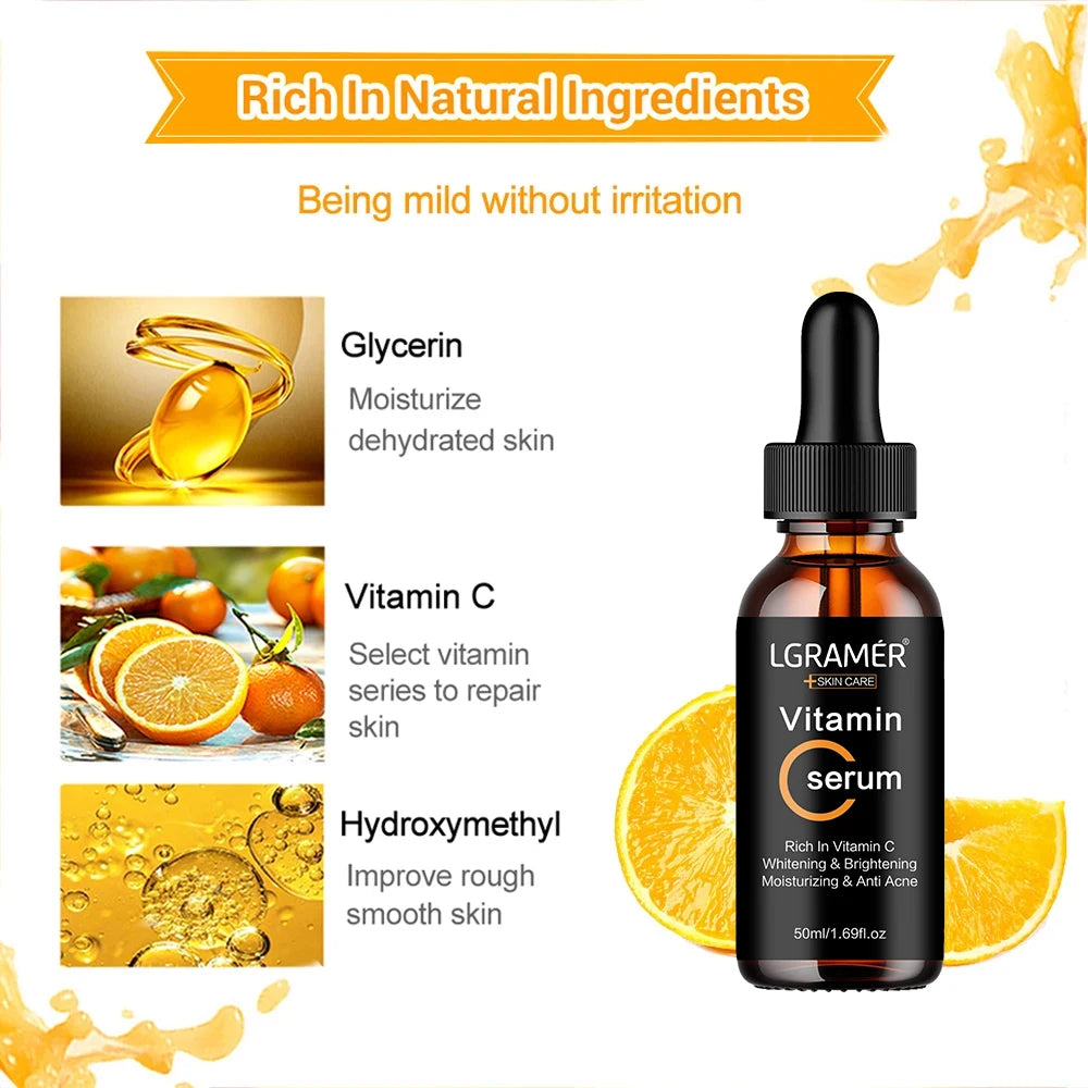 REAROYA Vitamin C Face Serum – Brighten, Firm & Minimize Pores Vitamin C Face Serum Oasis Select
