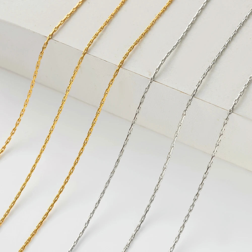 2M 10M 0.5mm Stainless Steel Thin Gold Cable Link Snake Chain for DIY Necklace Earrings Anklet Jewelry Making Supplies Bulk Oasis Select