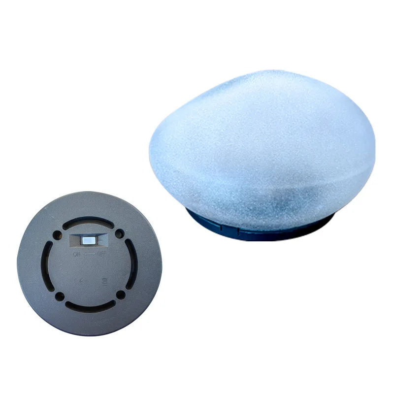 Solar Pebble Lights, Outdoor Waterproof LED Garden Lawn Fence Decorative Lights, Solar Stone Lights Oasis Select White Light