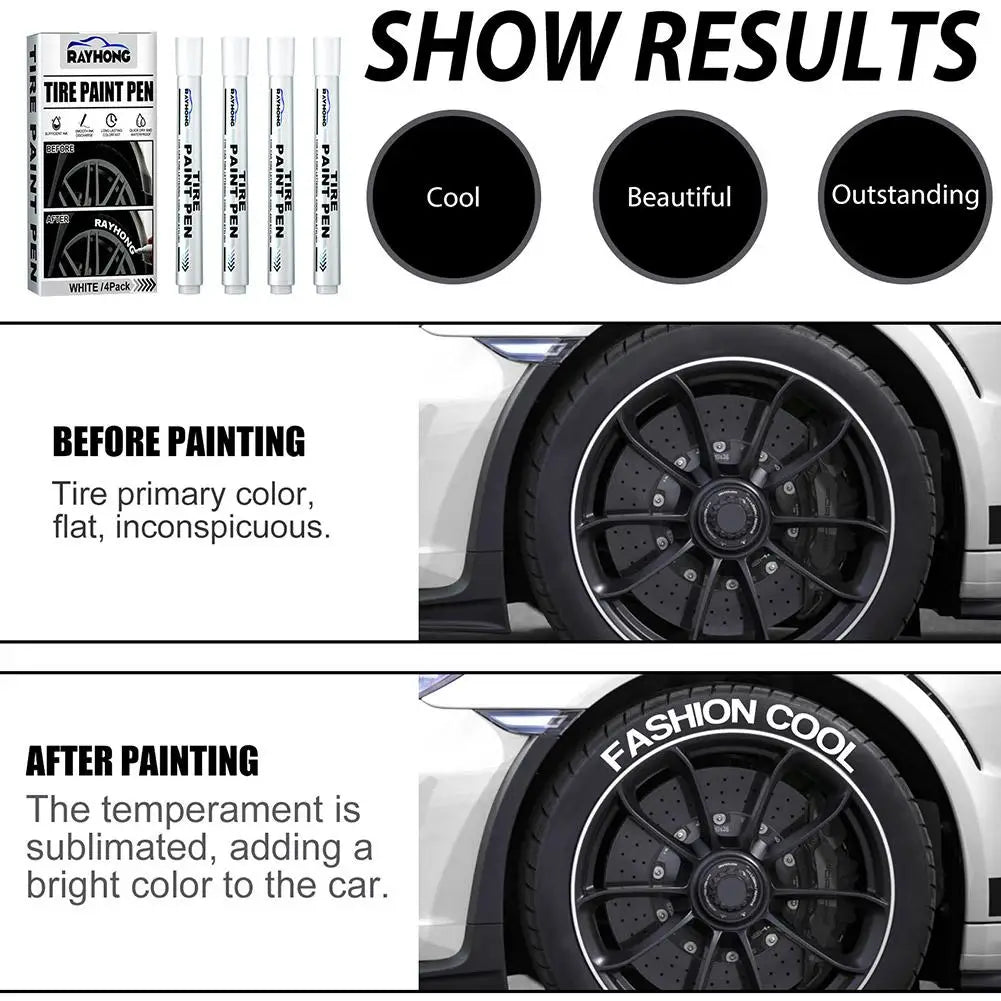 White Tire Paint Marker Pens – Waterproof & Quick Dry Tire Paint Marker Oasis Select