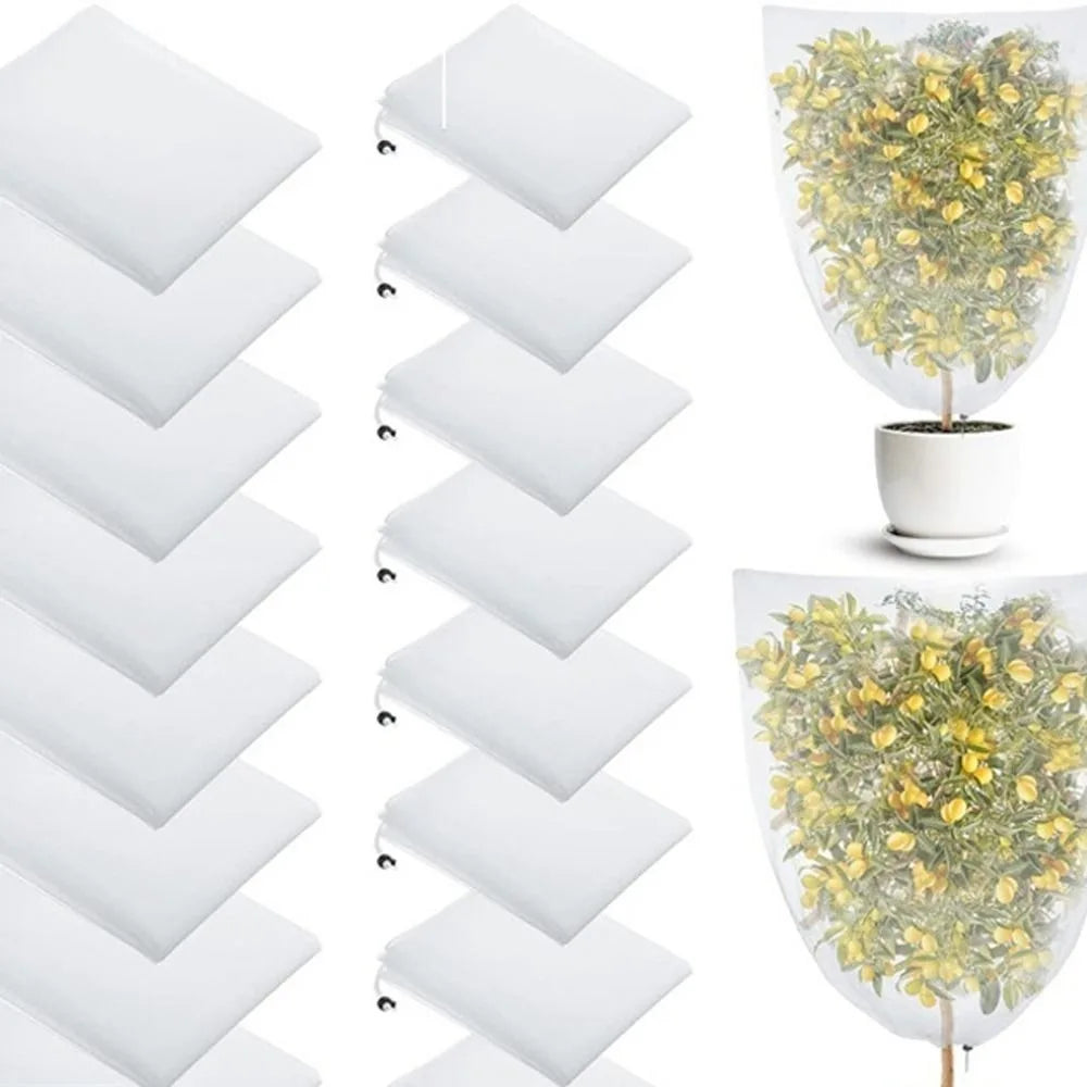 2-Pack Plant Insect & Bird Protection Net Bags | Drawstring Cover Garden Plant Netting Oasis Select