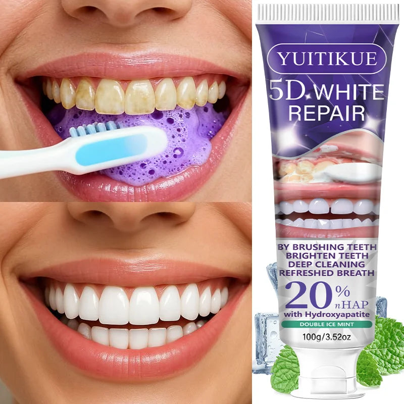 5D White Repair Toothpaste – 20% Hydroxyapatite Whitening 100g