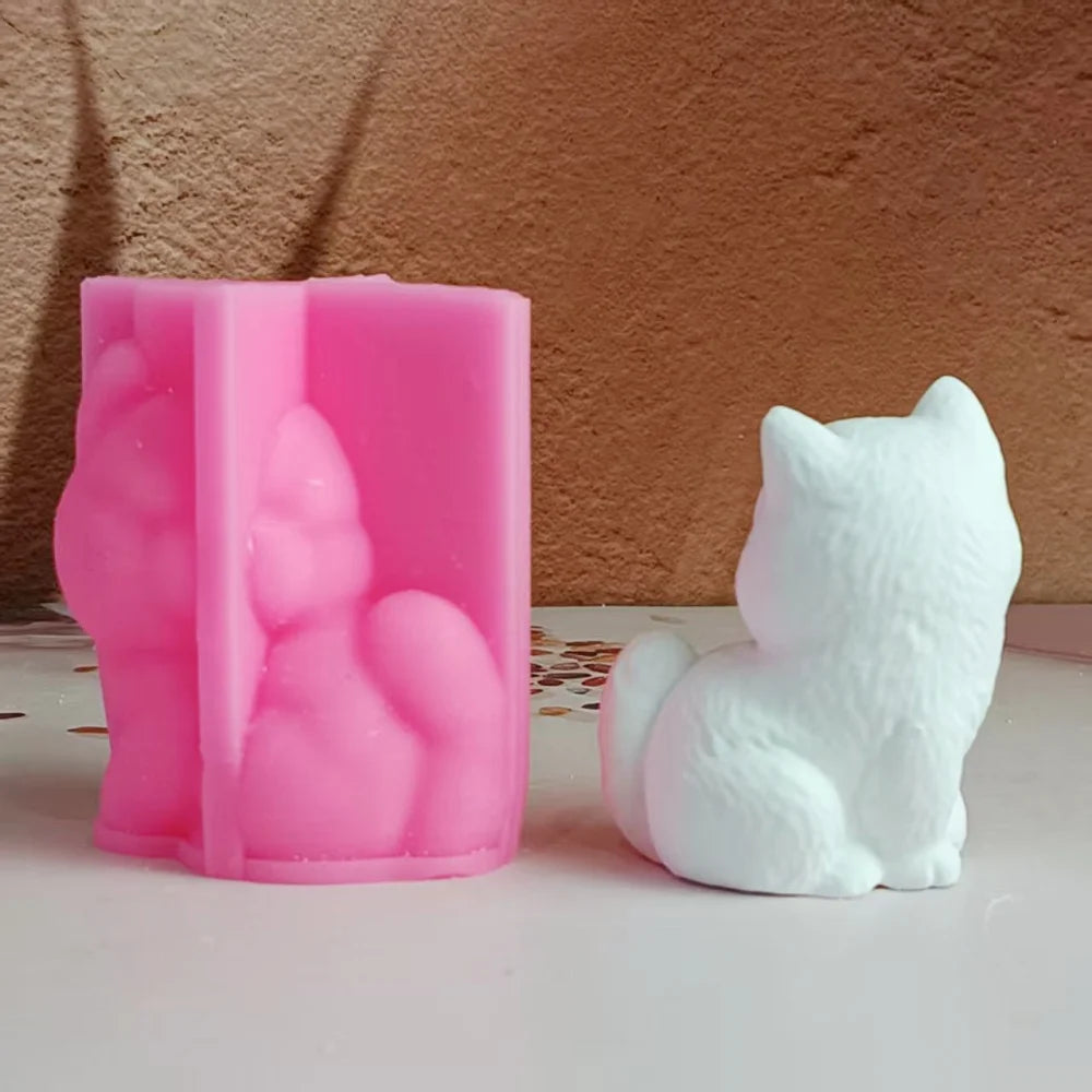 Charming 3D Cat Scented Candle Silicone Detailed Cat Design Mold Resin Mold For Handmade Gifts Home Decor Oasis Select