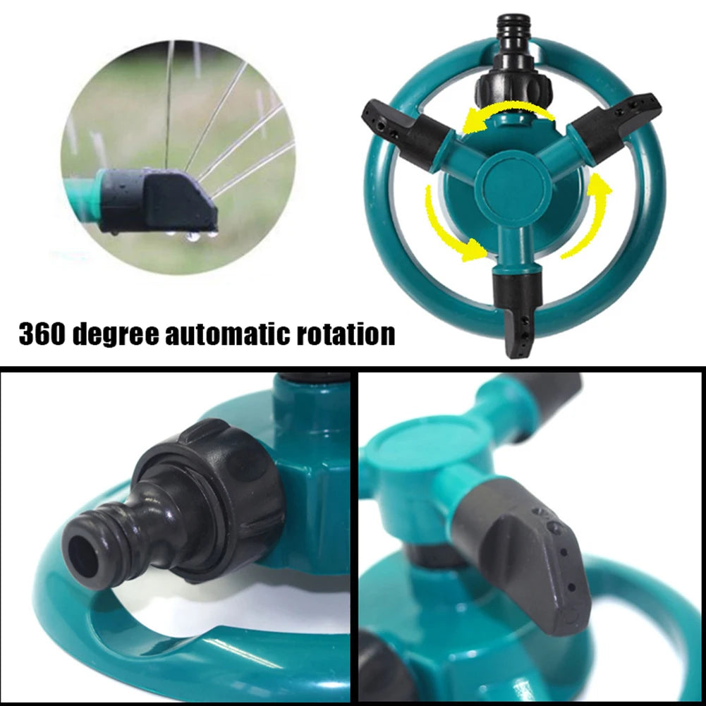 Garden Sprinkler Auto Rotating Watering Grass Lawn Irrigation System 360 Degree Easily Carrying Part Eco-friendly Tool Oasis Select