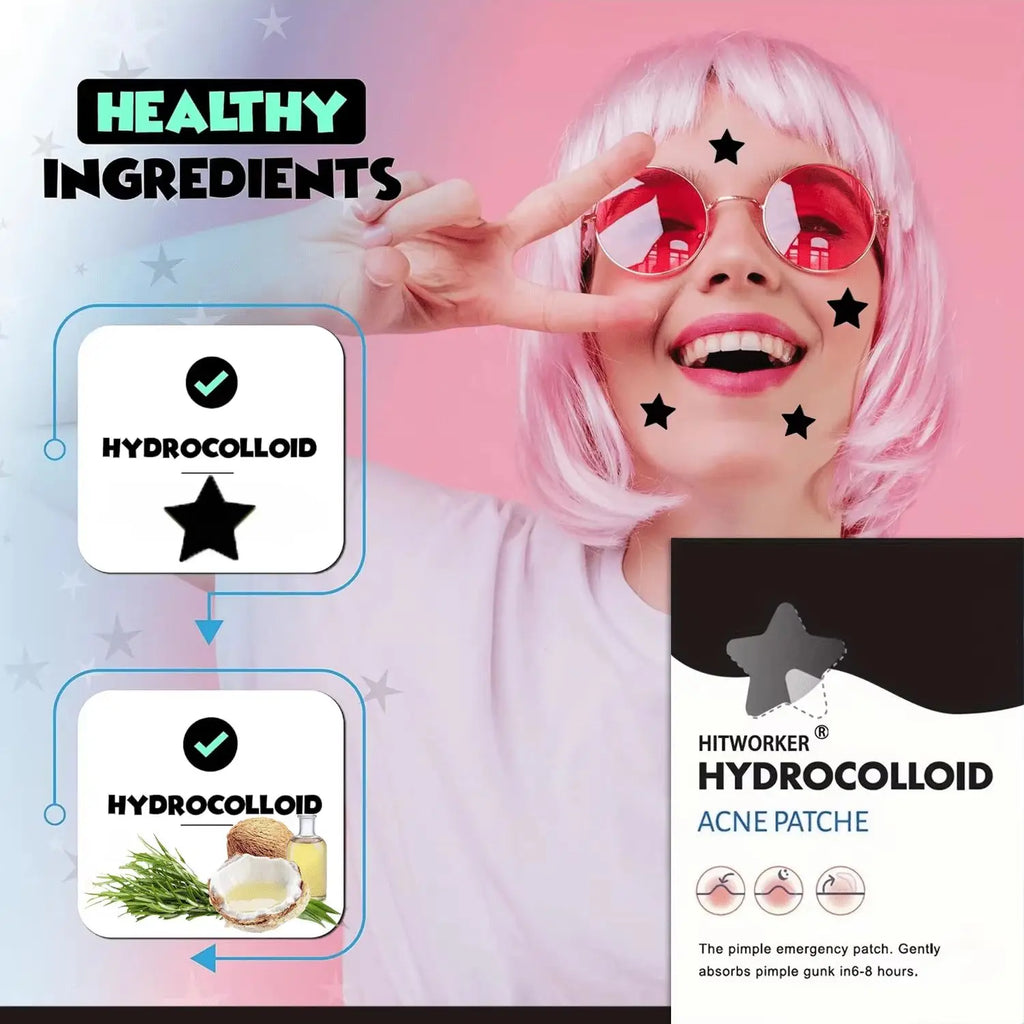 Star shaped hydrocolloid acne patch 200/400 pieces/box acne patch, alcohol free, gentle and non irritating absorption acne patch Oasis Select