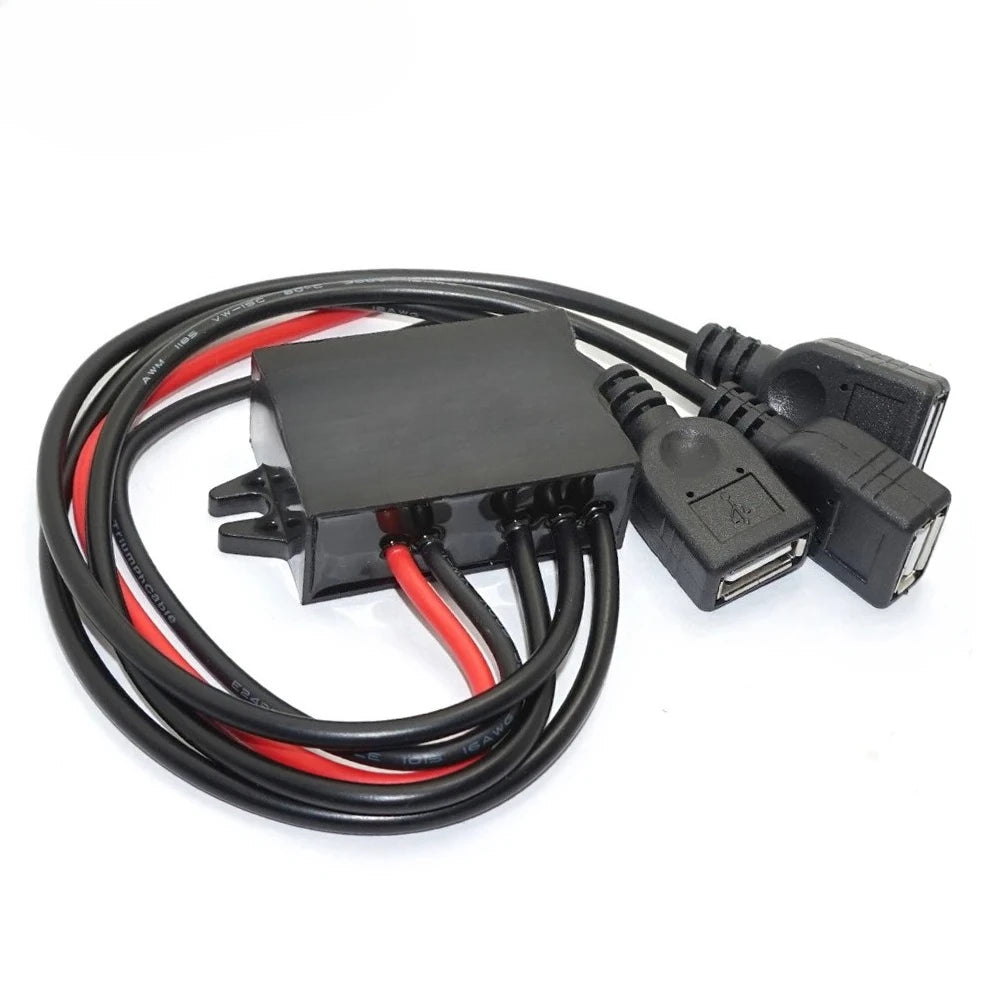 Car Power Converters 12V 24V to 5V 6A 30W Power Adapter DC Step Down Buck Power Converter with Triple USB Output for Car Phone C Oasis Select