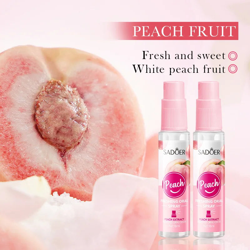Mint & Peach Fresh Breath Mouth Spray – Oral Freshener Breath Freshener Spray Oasis Select