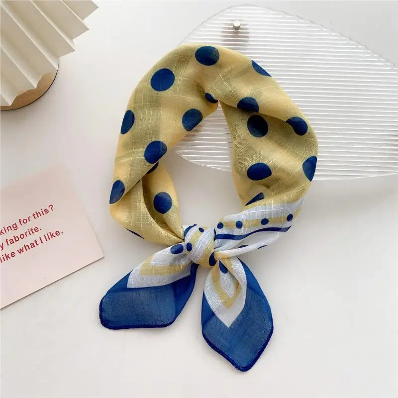 58cm Cotton Linen Handkerchief Print Square Neck Scarf Women Small Shawls Hair Scarfs Female Bag Scarves Head Scarf Oasis Select 22
