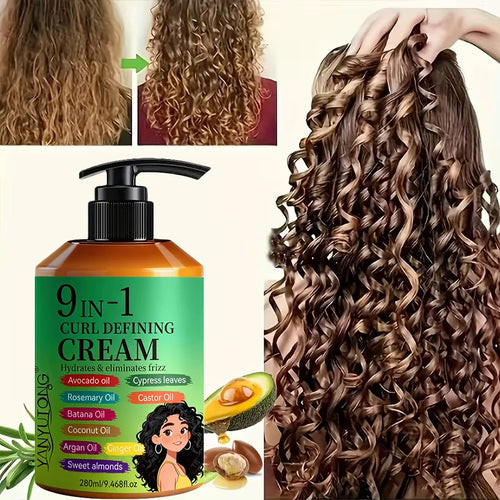 280ml Curly hair Styling cream, moisturizing and smoothing formula, enhances the elasticity and shine of curly hair, easy to set Oasis Select