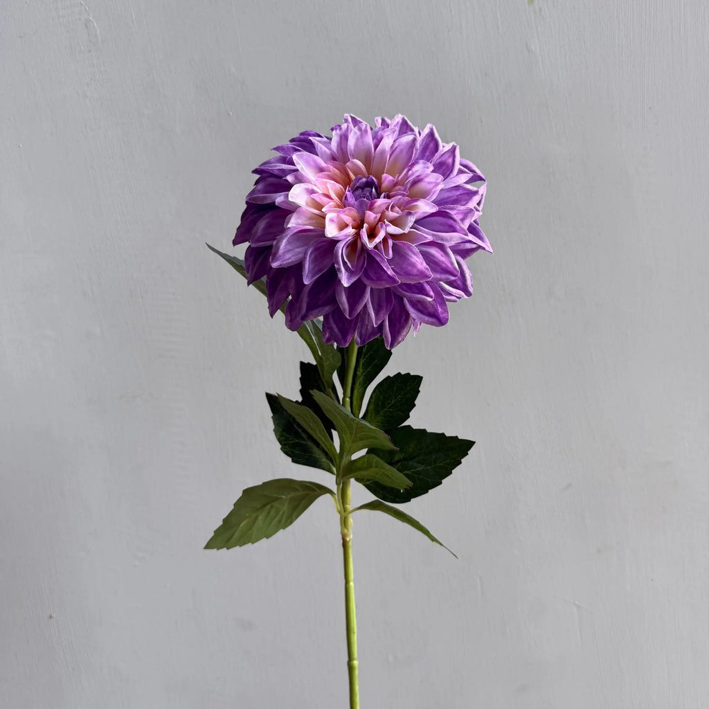Lifelike artificial dahlia flower with 1 heads long branch silk flower for home wedding decor birthday party bedroom Decoration Oasis Select Purple