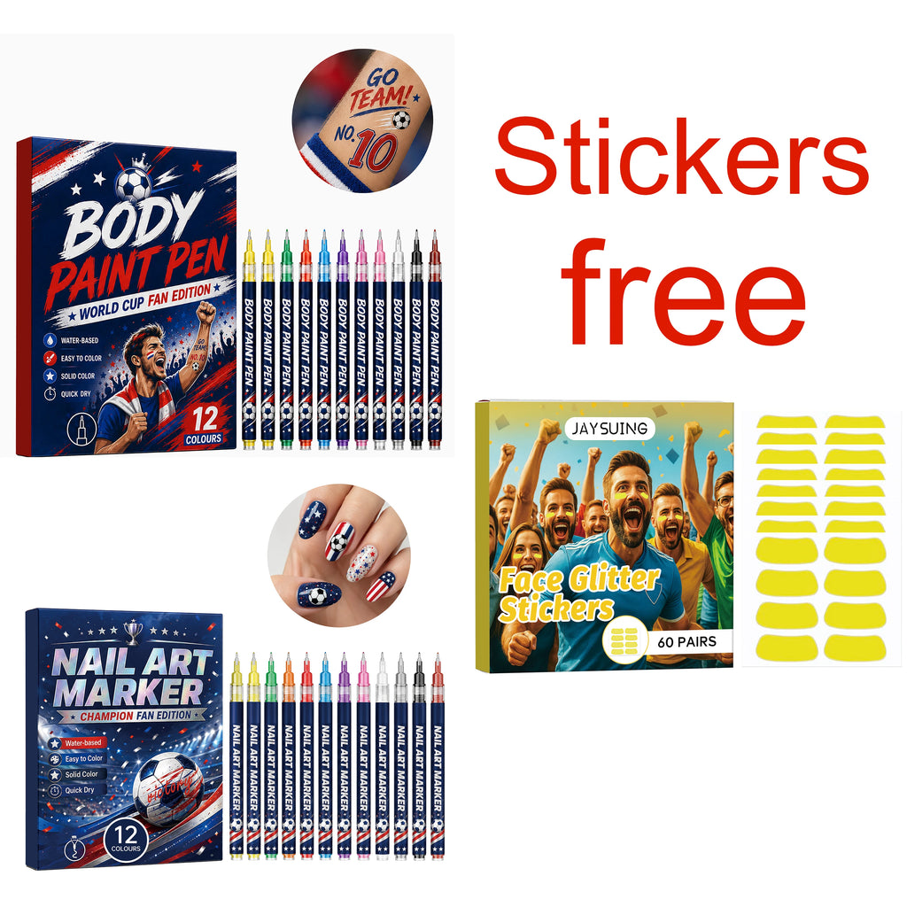 12-Piece Football Nail Art Marker Set – Quick-Dry Soccer Pens Nail Art Markers Oasis Select buy2get1free
