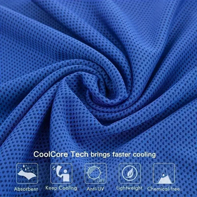 10PCS Portable Mini Silica Gel Set Cold Towel Polyester Fiber Outdoor Cooling Towel Fitness sports gym Run quick Dry Cool Towel Oasis Select