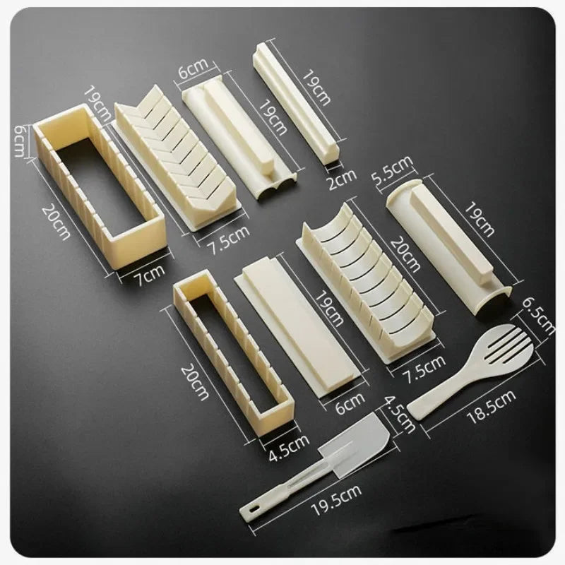 Sushi Making Kit Japanese Rice Ball Cake Roll Mold DIY Home Sushi Making Tool Plastic Kitchen Sushi Maker Tools Set Oasis Select