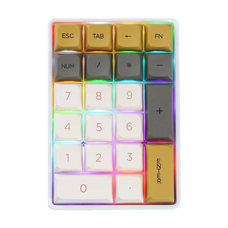 FREEWOLF K21 Wireless Numric Keypad Mechanical Hot-Swap Bluetooth Tri-mode Connection,ATTACK SHARK 21Key Mini Keypad for Finance Oasis Select