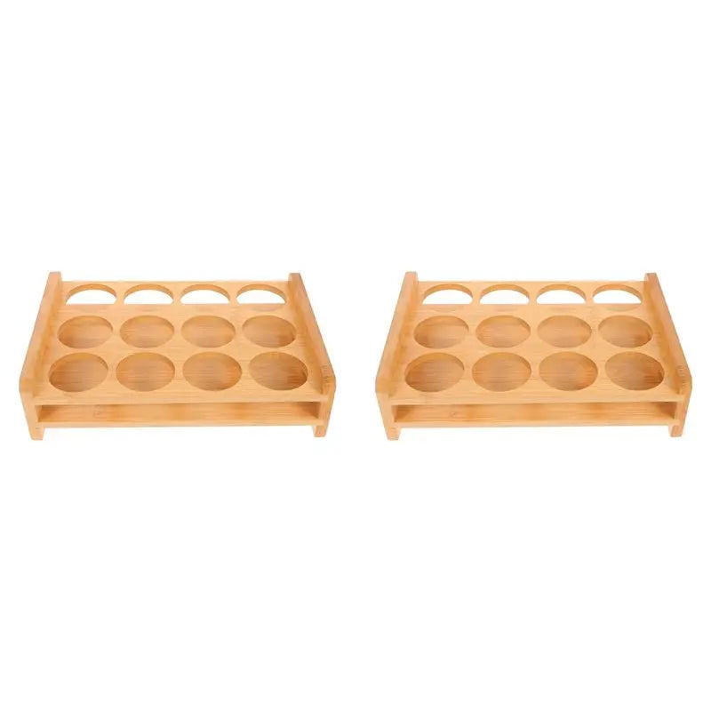 LIKE WISH 2X Shot Glasses Set Shot Glass Tray Holder With 12 Holes Serving Stand For Tequila Whiskey Brandy-Party Club Bar Oasis Select As Shown