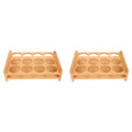 LIKE WISH 2X Shot Glasses Set Shot Glass Tray Holder With 12 Holes Serving Stand For Tequila Whiskey Brandy-Party Club Bar Oasis Select As Shown