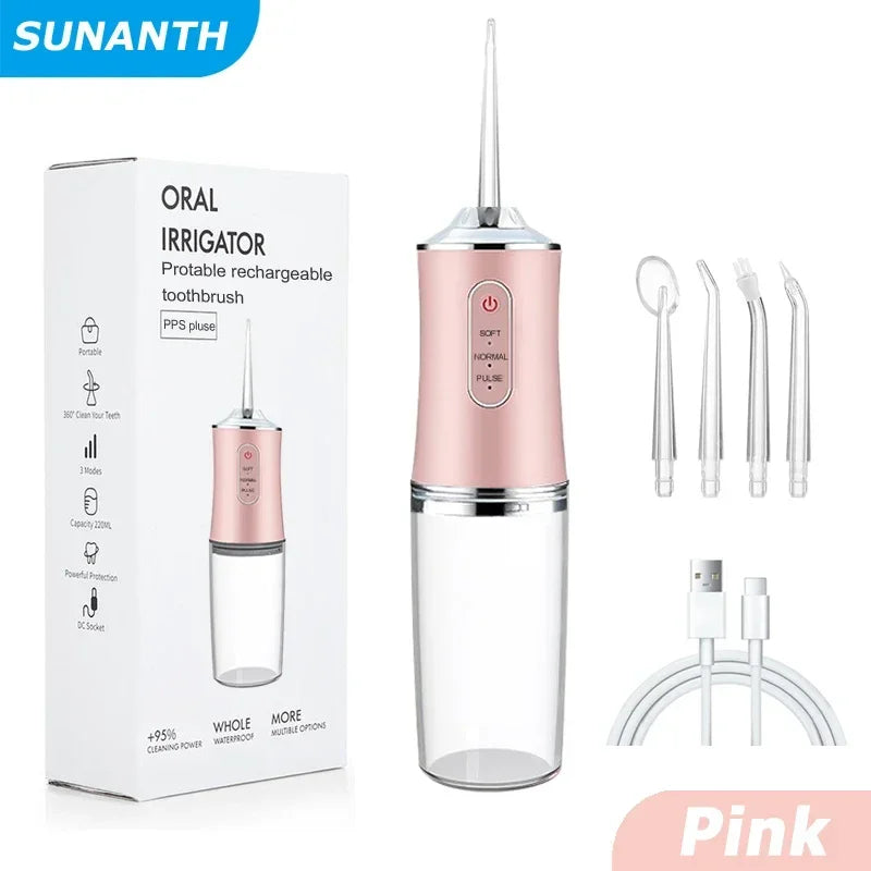Oral Irrigator Dental Water Jet Flosser Appliance Pick Floss Dentistry Mouth Washing Machine Teeth Whitening Cleaning Tools Oasis Select 059-Pink
