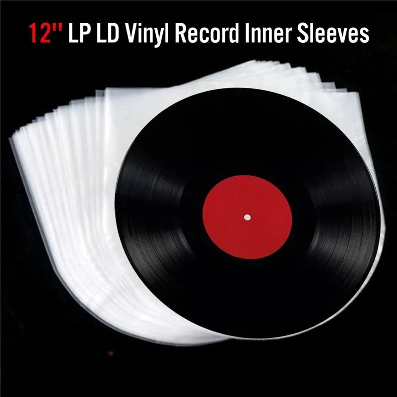 15/50 pcs 12-inch record sleeves LP LD record black vinyl record sleeves inner sleeves plastic transparent protective cover Oasis Select