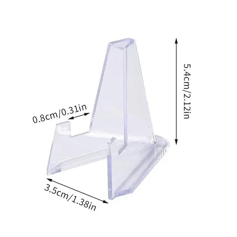 1-20pcs Clear Acrylic Coin Display Stand Holders Easel Card Commemorative Challenge Capsule Medal Support Racks Oasis Select