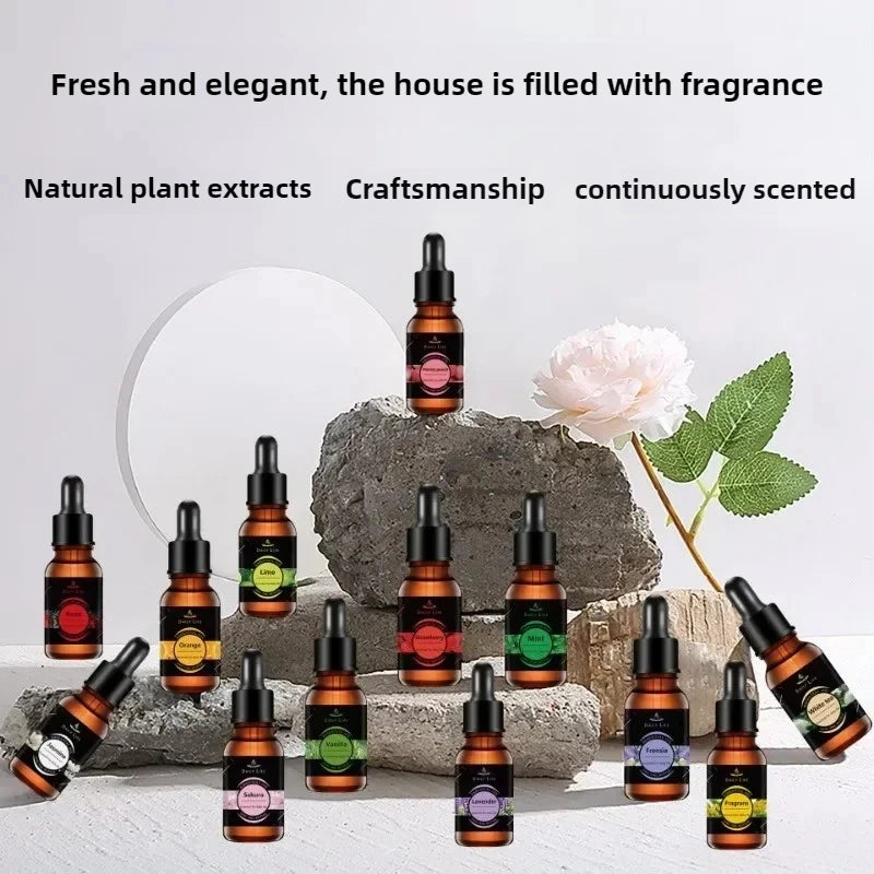Water Soluble Aromatherapy Essential Oil Lavender Rose 10ML*3pcs for Humidifier Gypsum Expansion Stone Special Essential Oil Oasis Select