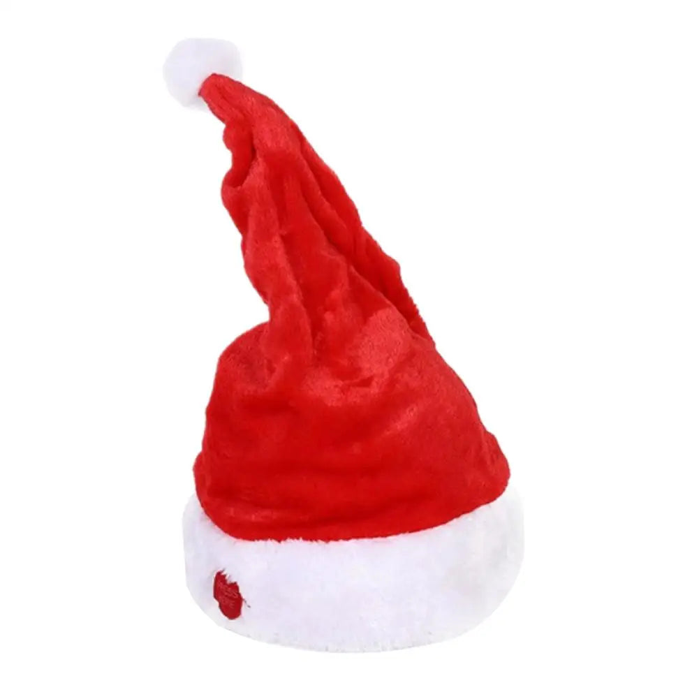 Singing and Dancing Christmas Hat Electric Santa Hat Music Christmas Hat Christmas Party Supplies Gifts (NO Battery) Oasis Select 1pcs 24x30cm
