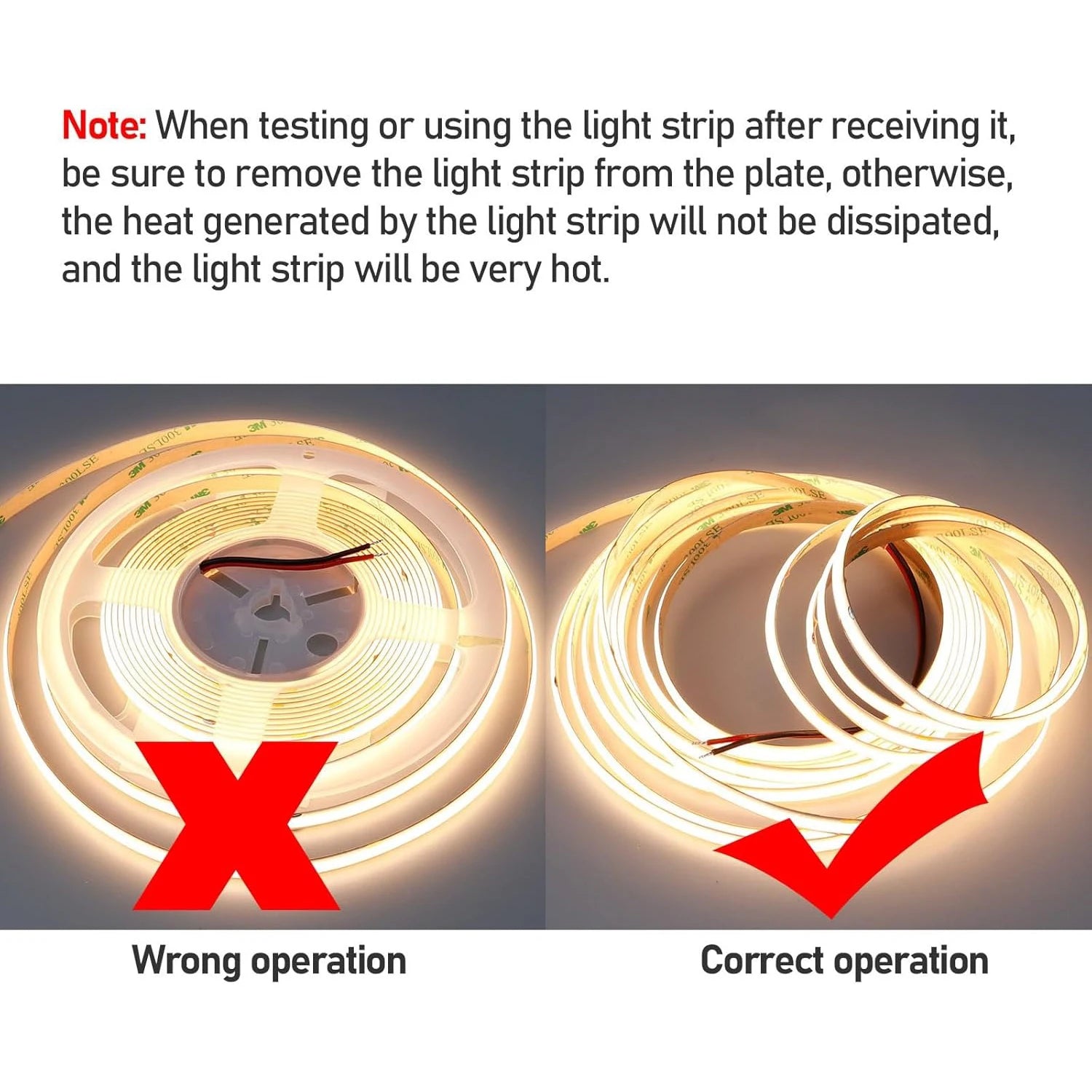 DC 12V 24V 8MM COB LED Light Strip Room Decoration 320LEDs/m Led Tape High Density Flexible 3000K 3500K 4000K 6000K Oasis Select