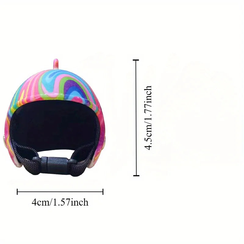 Helmet Chicken Pet Supplies Protection Chicken Hat Hamster Funny Headband Bird Toy Animal Headgear Oasis Select
