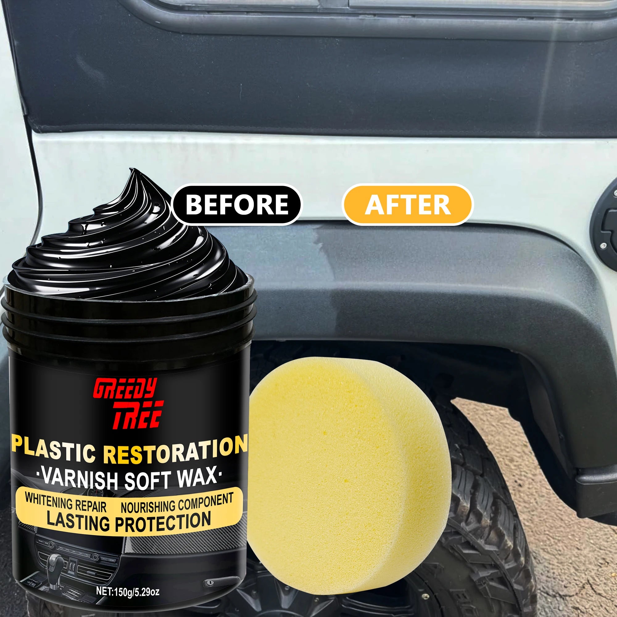 Automotive Plastic Restorer, Tire Brightener & Dashboard Wax