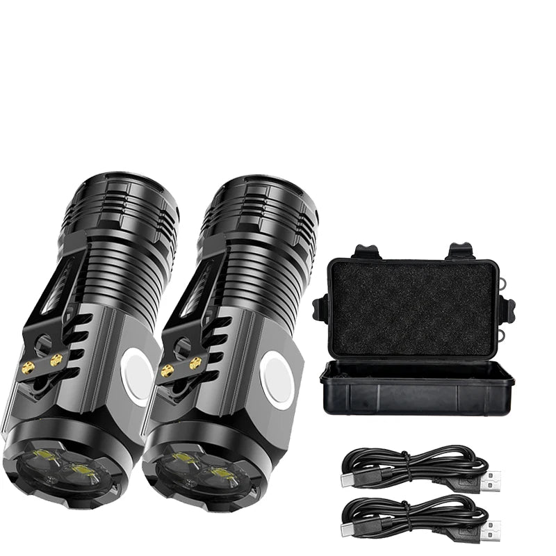 Mini LED Flashlight Type-C Rechargeable | 5 Modes & Pen Clip