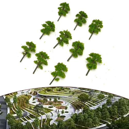 10Pcs 7cm Trees Model Garden Wargame Train Railroad Micro Landscape Park Scenery Scale Tree Oasis Select