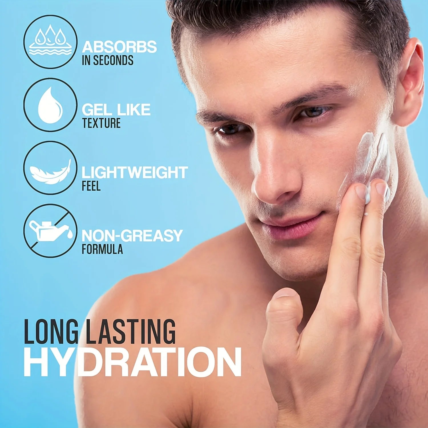 Men's Face Moisturizer – Hyaluronic Acid, Collagen & Vitamin E Men's Face Moisturizer Oasis Select